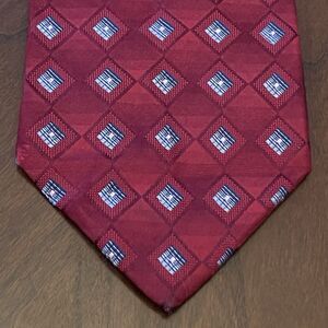 Beau Brummel Red Burgundy Hand Made 100% Silk Made In China